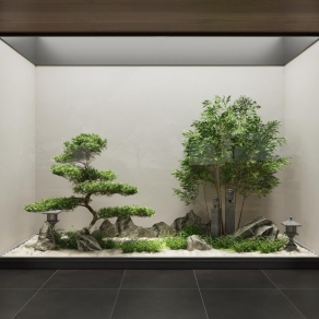 新中式景观造景3D模型下载